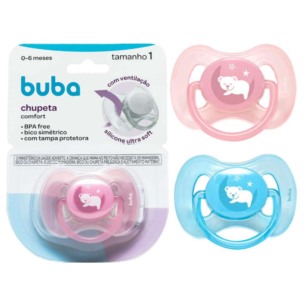 Chupeta Buba Confort Tamanho 1 e 2 — imagem 2 de 2