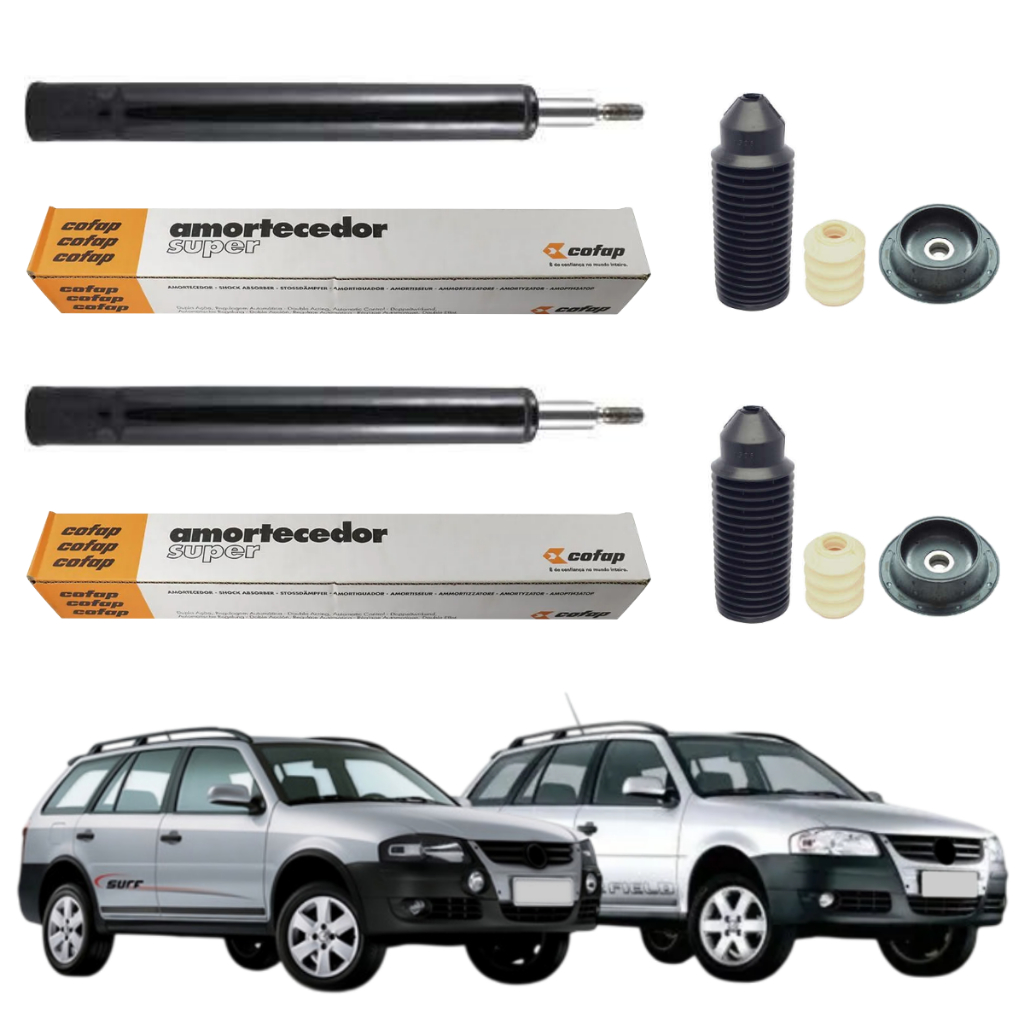 PAR AMORTECEDOR DIANTEIRO PARATI SURF TRACK E FIELD TITAN CROSSOVER G3 G4 2001 A 2009 COFAP + KIT