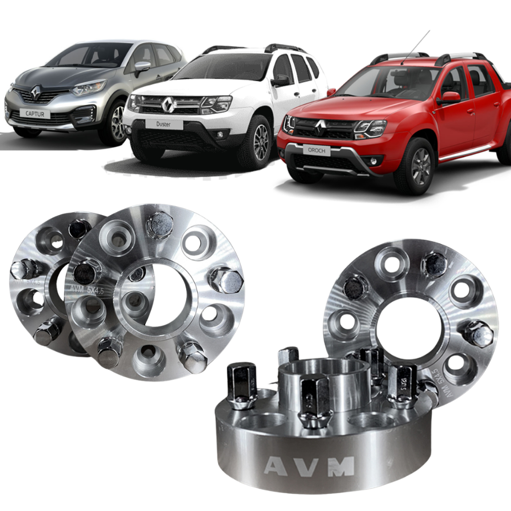 Kit 4 Espaçador/Alargador de Rodas Duster Oroch Captur Clio