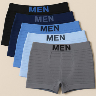 Kit 5 Cueca Box Masculina Sem Costura Cueca Masculina Boxer Kit de Cuecas Adulto Microfibra Premium