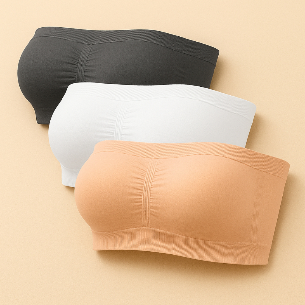 Kit Com 3 Tops Sutiã Tomara Que Caia Em Poliamida Com Bojo Kit 1 ou 3 Tops em Oferta na Shopee