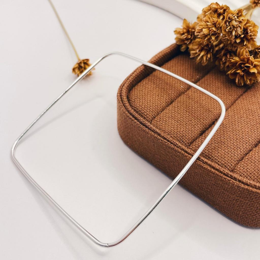 Bracelete Fio Quadrado Liso em Prata 925