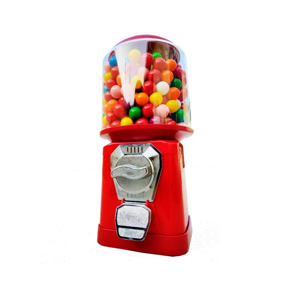 Máquina de Bolinha Pula Pula Chicletes ou Capsulas Vending Machine Catraca de Moedas Ficha ou Livre