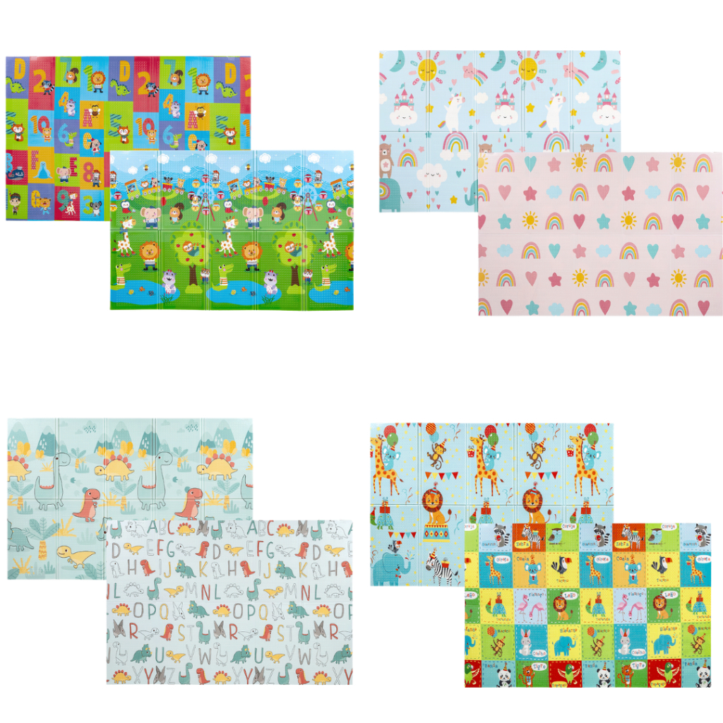 Tapete Dobrável 120x180 Cm Buba Baby Dupla Face Impermeável Tummy Time Bebê em Oferta na Shopee