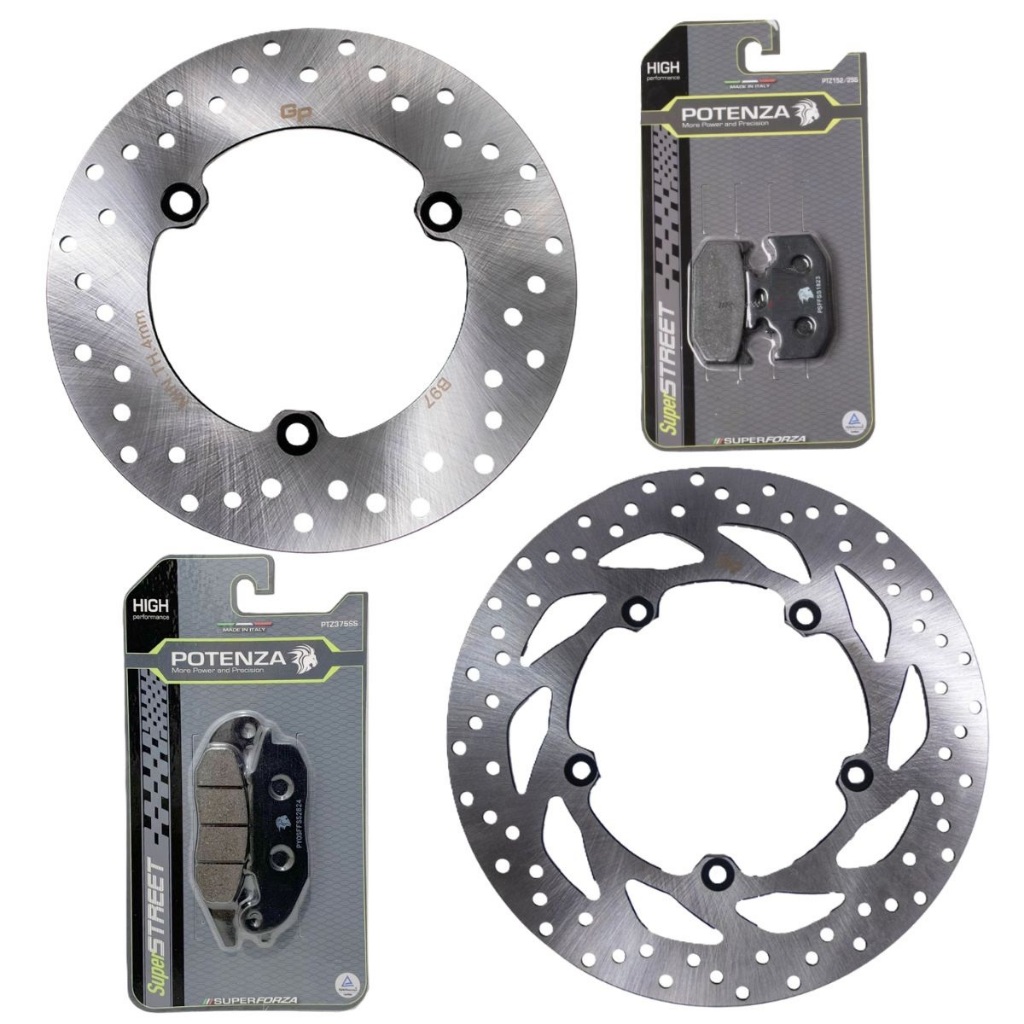 Discos de Freio Fz25 250 Abs Fazer 250 Abs + Pastilhas Potenza em Oferta na Shopee