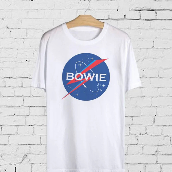 Camiseta Premium David Bowie Nasa Funny Camisa 100% Algodão