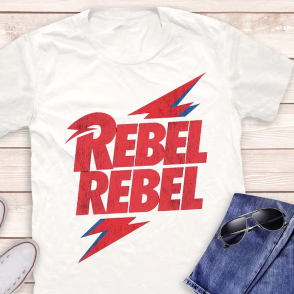 Camiseta Premium David Bowie Rebel Rebel Camisa 100% Algodão