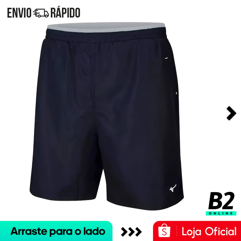Bermuda Mizuno Tennis Master M 7" Masculina Marinho Original Com Nota Fiscal e Garantia em Oferta na Shopee