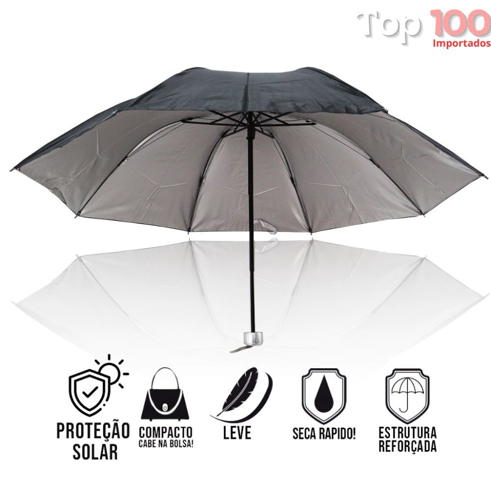 Sombrinha Guarda Chuva Cabe Na Bolsa Com Proteção Solar Uv / SZJ-015 em Oferta na Shopee