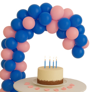 Arco de Bexiga Azul Escuro e Rosa + Fita 5m 6,5 polegadas Para Montagem Arco desconstruído em Oferta na Shopee