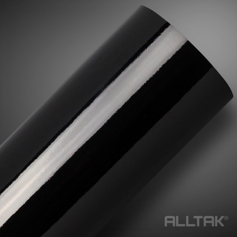 Adesivo Vinil Automotivo Alltak Tuning Ultra Black Piano HIGH TACK 1,22m Largura x 1m Comprimento - Envelopamento Automo