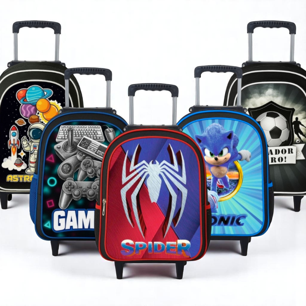 Mochila Infantil Escolar de rodinha Menino Creche e Escola Masculino