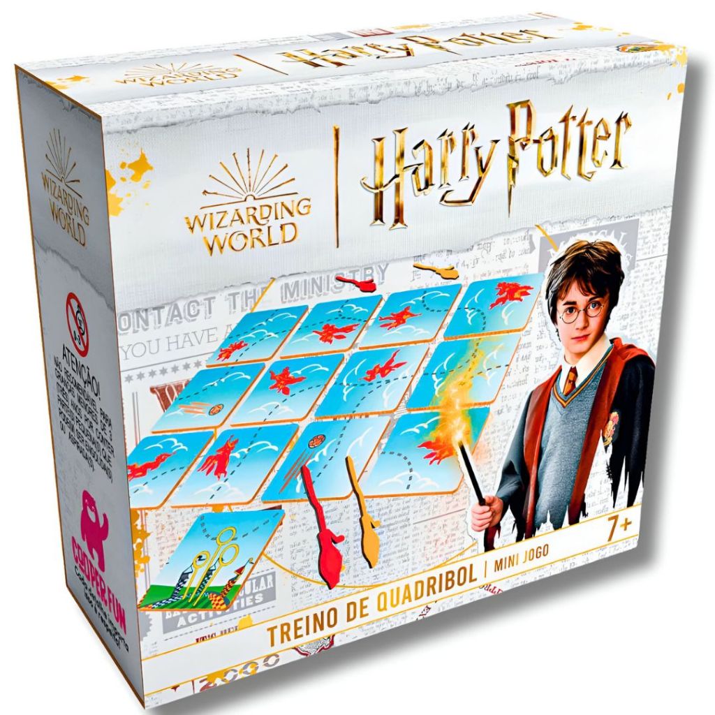 Harry Potter Brinquedo Jogo De Quadribol 2 Vassouras Voadora Harry Potter +20 Cartas