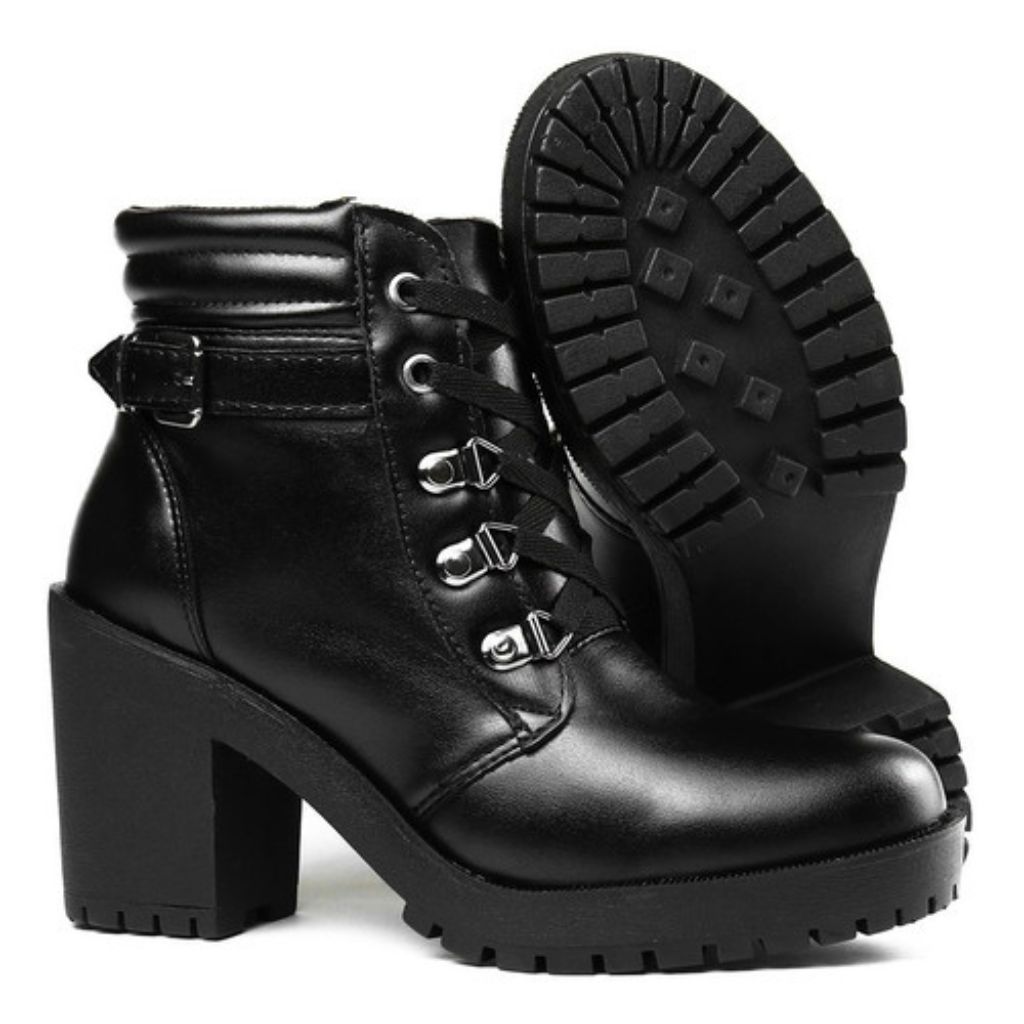 Bota Preta Cano Curto com Salto: Onde Comprar | BuscaProdutos