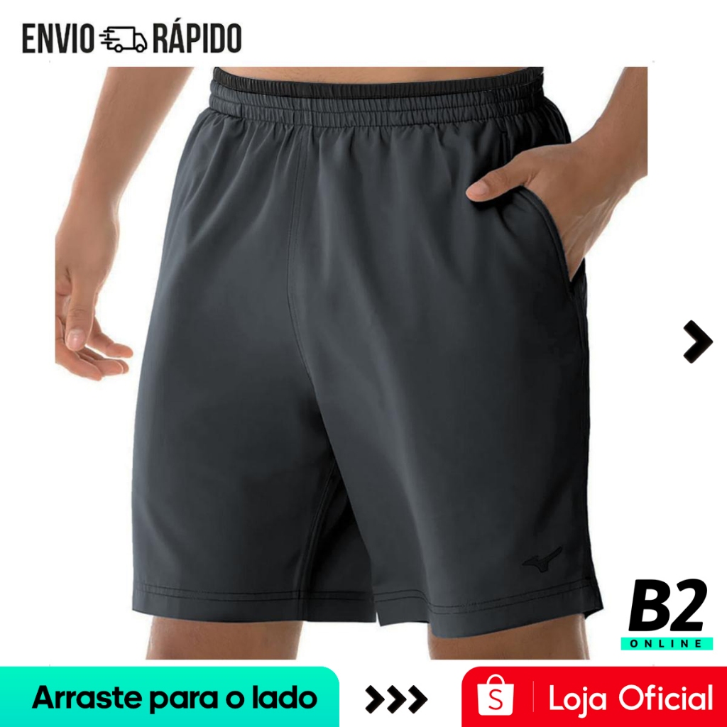 Bermuda Mizuno Tennis Master M 7" Masculina Grafite Original Com Nota Fiscal e Garantia em Oferta na Shopee