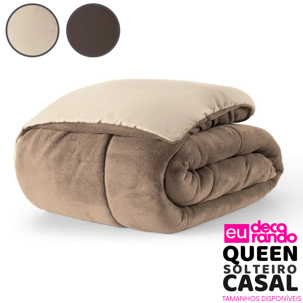 Coberdrom Grosso Dupla Face Solteiro Casal e Queen Quentinho Para o Inverno Edredom Colcha Plush