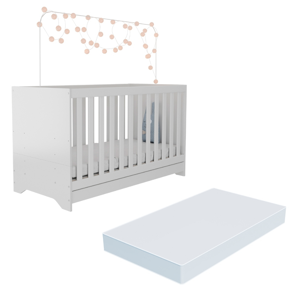 Berço 3 em 1 com Colchão Incluso Pipoca Multimóveis BB0527C em Oferta na Shopee