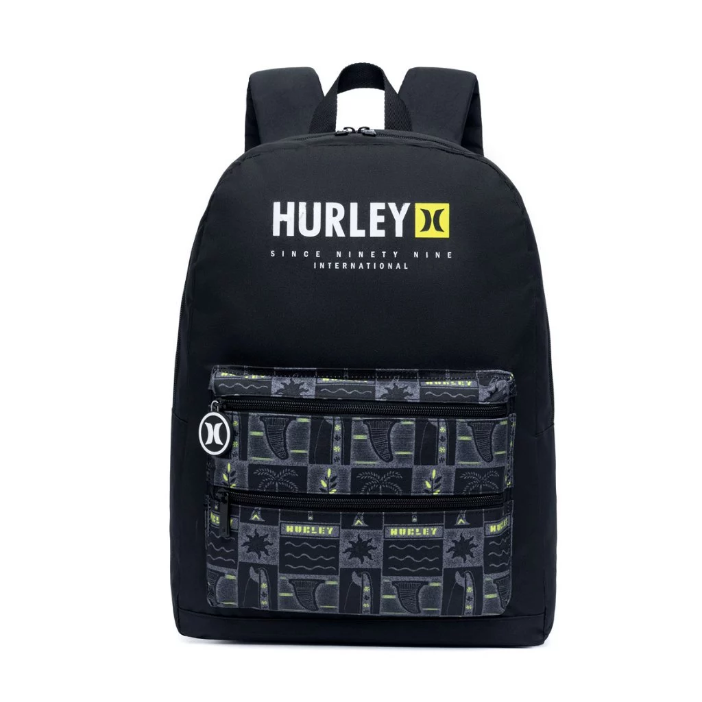 Mochila Hurley Escola Espaçosa Resistente Leve