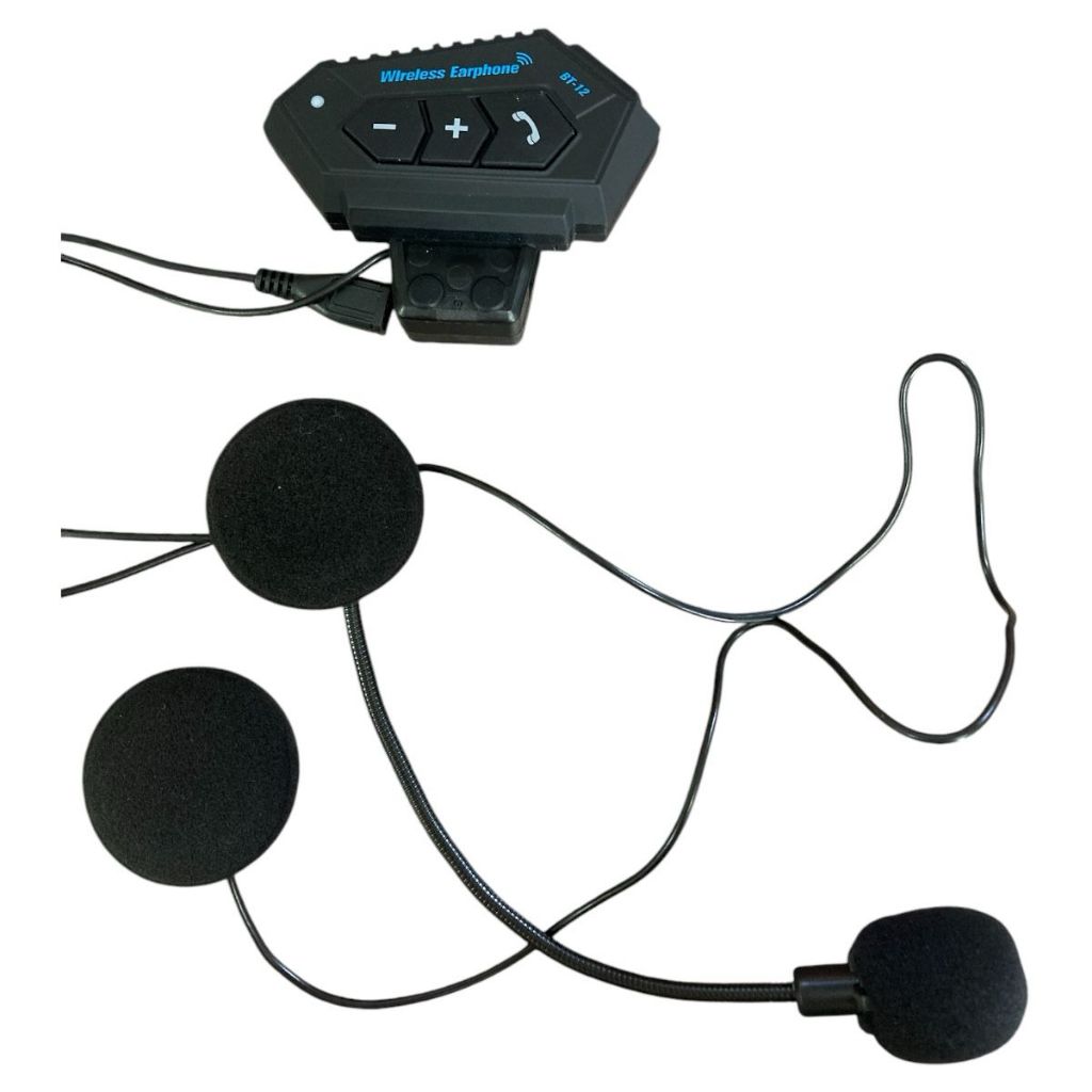 Fone Bluetooth Para Capacete Moto Chamadas Mãos Livres Motocicleta Sem Fio Á Prova D'água IP67 — imagem 2 de 2