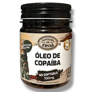 Óleo de Copaíba 700mg 60softgels Canteiro de Ervas em Oferta na Shopee