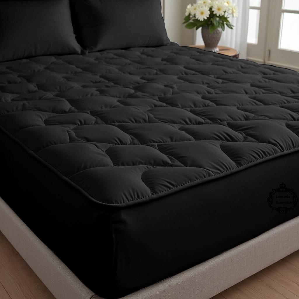 Protetor de Colchao Impermeavel Capa Matelada Solteiro Casal Queen King Facil de lavar Seca rapido em Oferta na Shopee