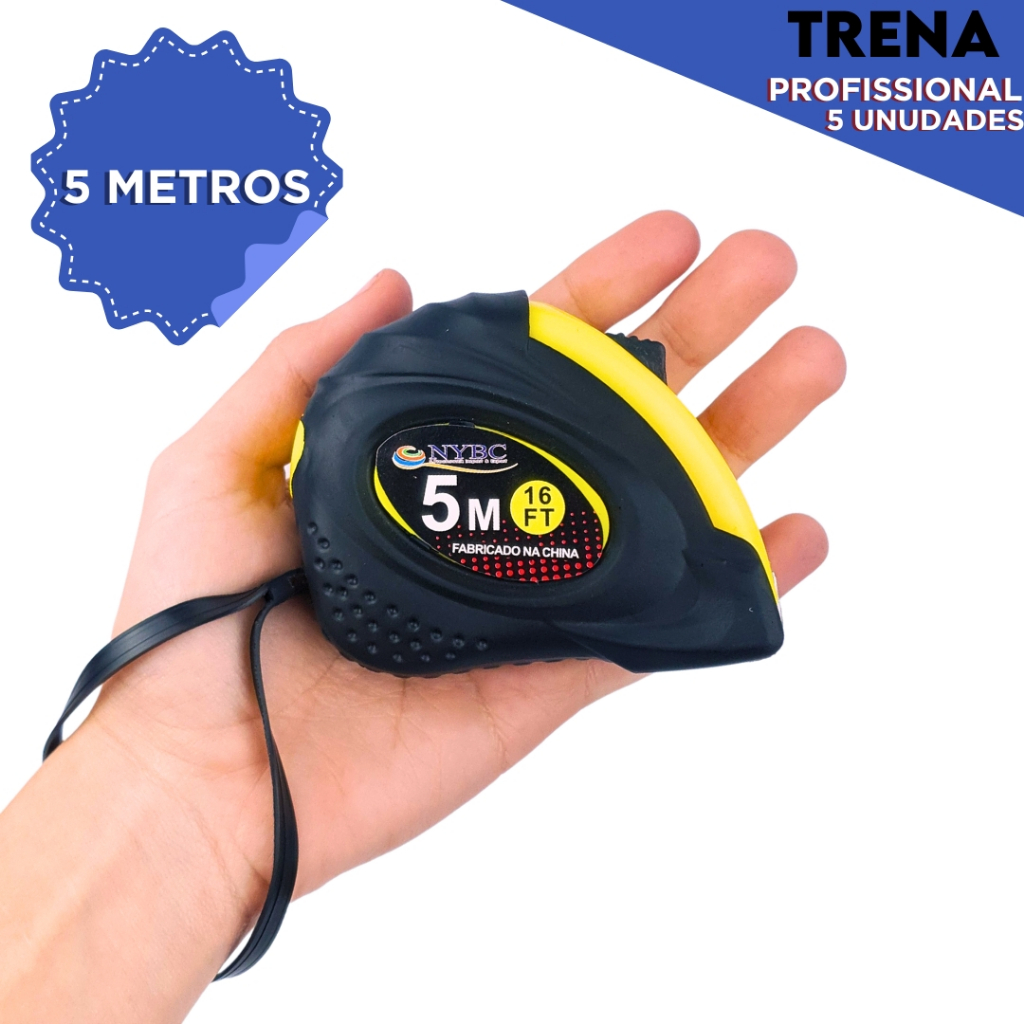 Kit C/5 Trenas de Aço Profissional - Com 5 Metros - Kit C/5 Unidades - MN