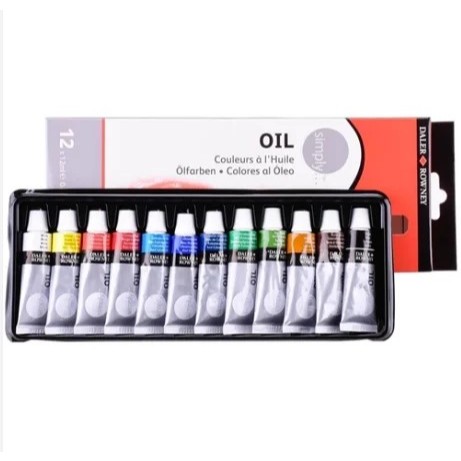 Tinta a Óleo 12 Cores - Simply Daler Rowney