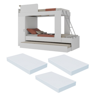 Multimóveis Treliche com Colchão Incluso e Barra de Proteção Branco de 229,5cm em Oferta na Shopee