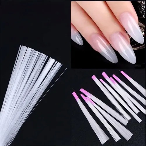 Fibra de Vidro extensor p/ Alongamento - Fio a Fio, Vassourinha, 100 Tufos - HQZ Nails - 100und