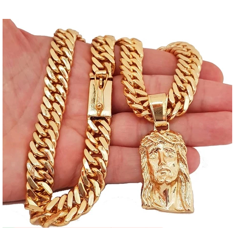 Corrente Masculina Lacraia 13mm 70cm Ouro 18k 24 Milésimos Alta Joalheira