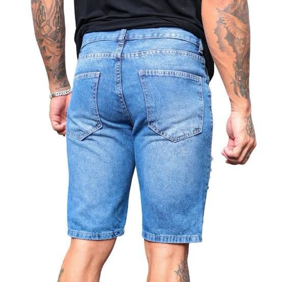 Bermuda Masculina Destroyed Premium Com Elastano Tendencia Envio Rapido