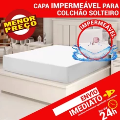 Capa Protetora Colchão Impermeável Solteiro Casal Queen Proteção Total Antiácaro - Envio Imediato