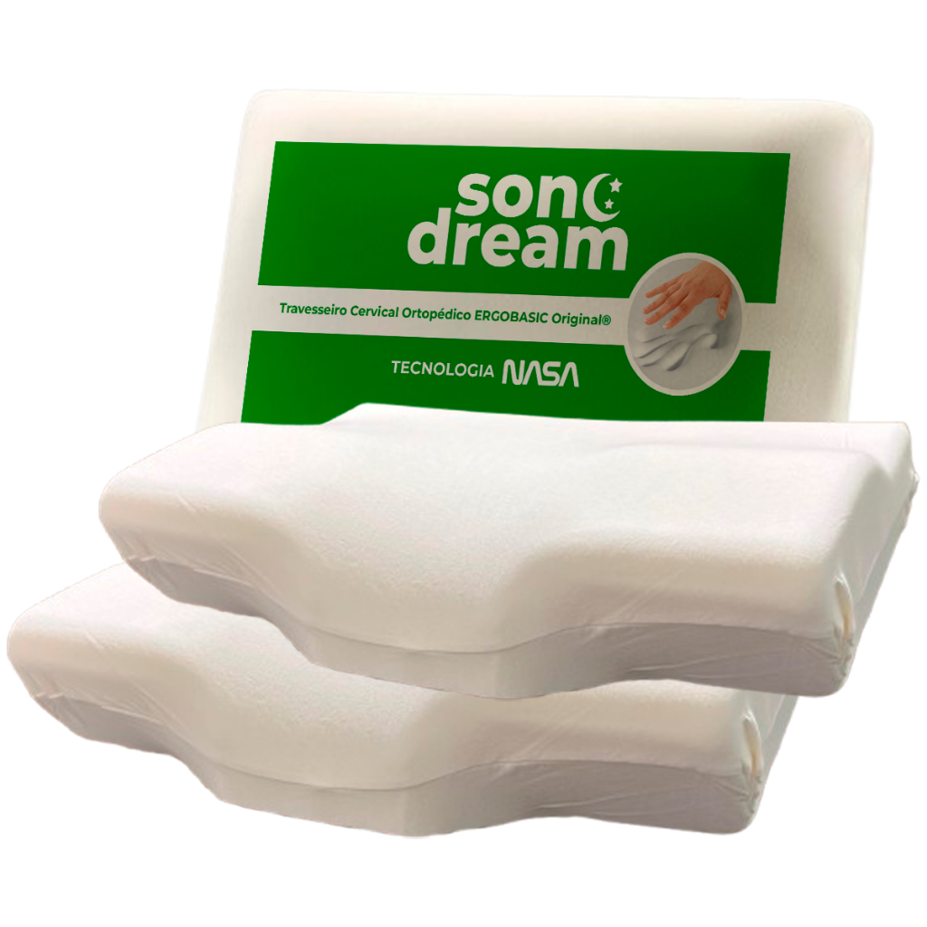 Combo 2 Travesseiro Sonofix Meu Sono Cervical Ortopédico Nasa i wanna pillow to sleep