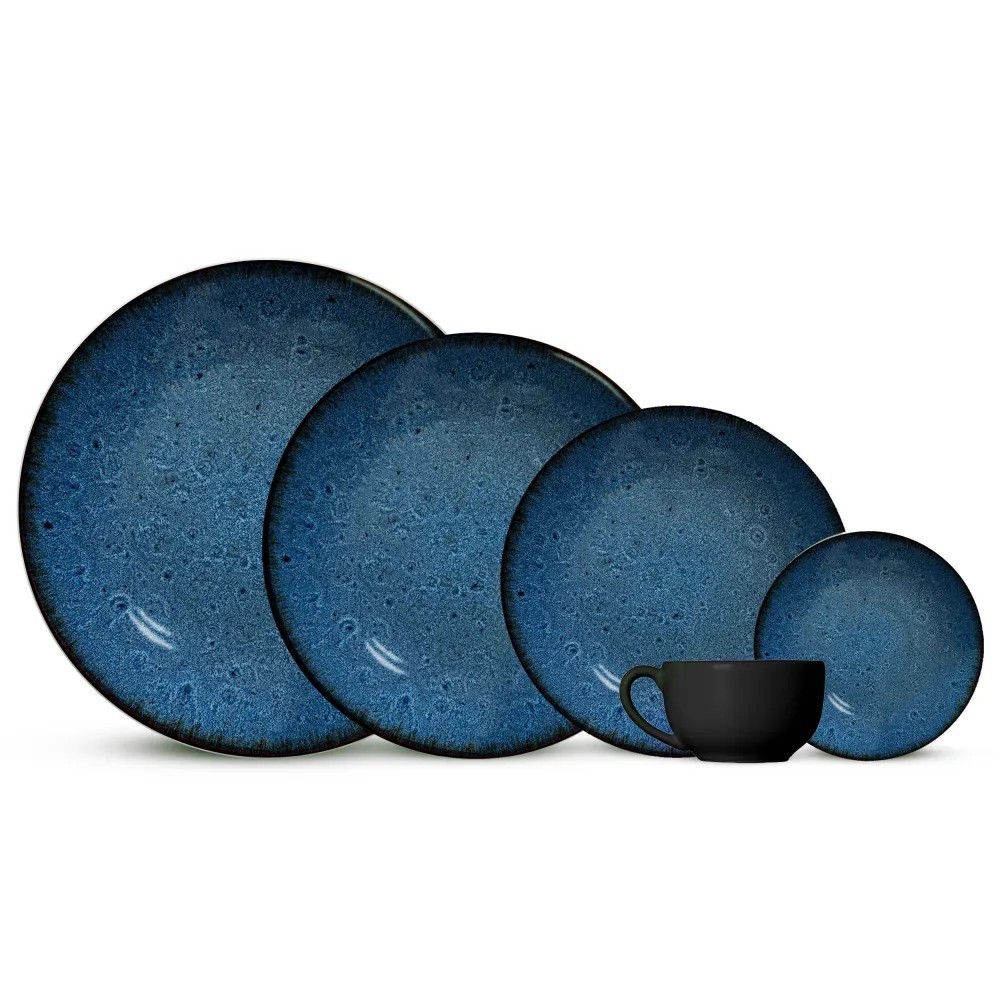 APARELHO DE JANTAR ALBÂNIA AZUL RÚSTICO – ALLEANZA 2025 – 20 OU 3 PEÇAS