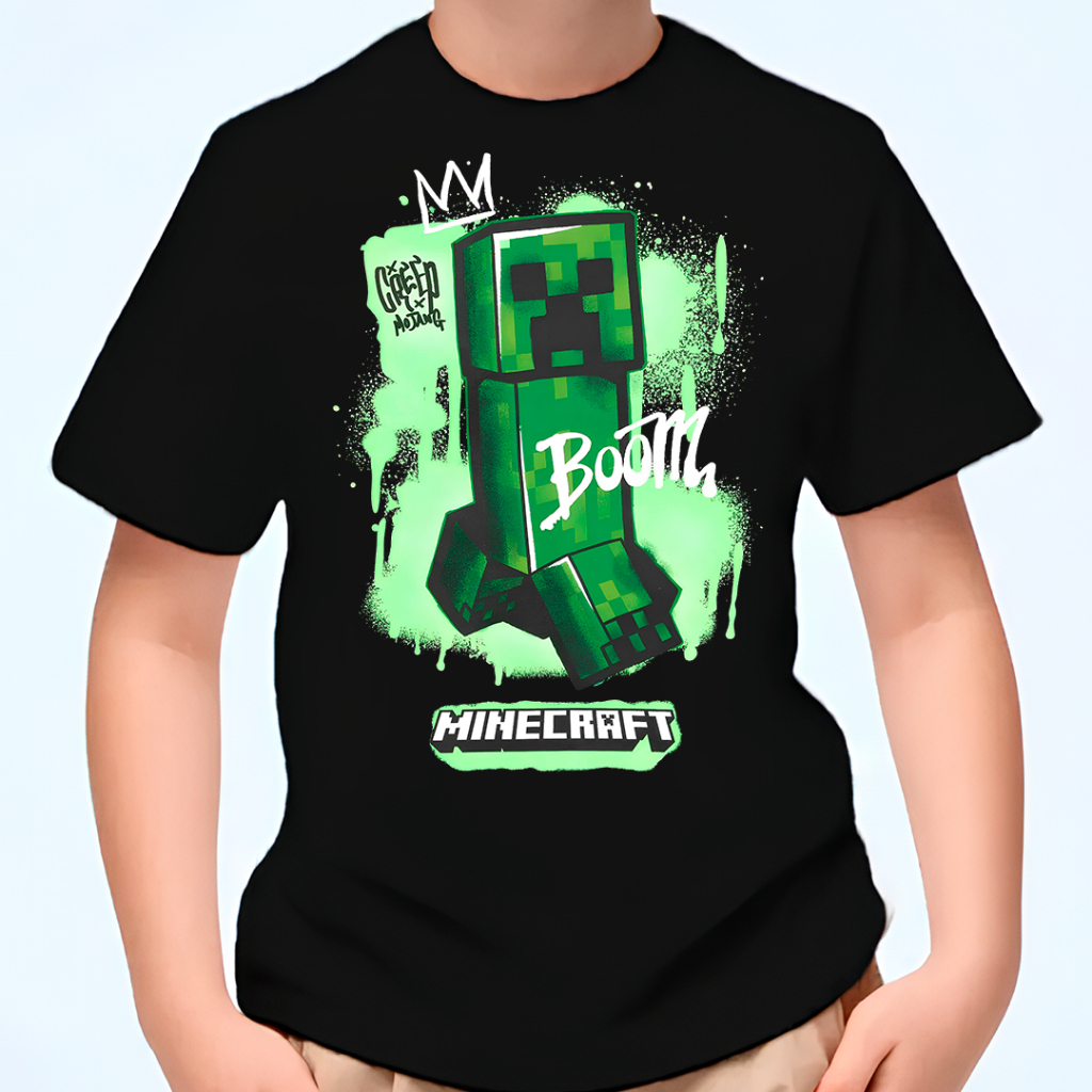 Camiseta Creeper Minecraft Gamer | Infantil e Adulto Plus Size | Unissex Estilo Street