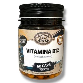 Vitamina B12 (metilcobalamina) 700mg 60caps Canteiro de Ervas em Oferta na Shopee