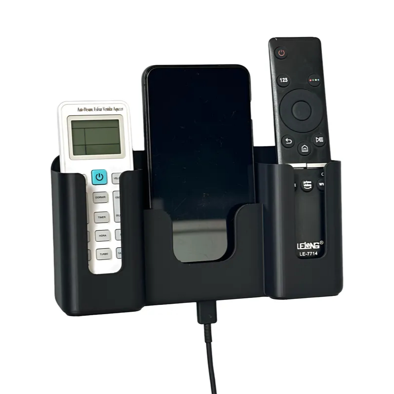 Suporte de parede para celular e dois controles fixável com fita 3M