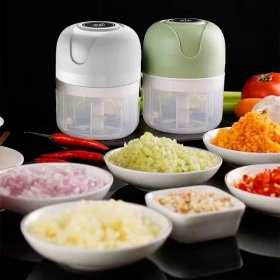 Mini Processador Triturador Sem Fio Elétrico 250ML De Alimentos Para Legumes Alho Gengibre