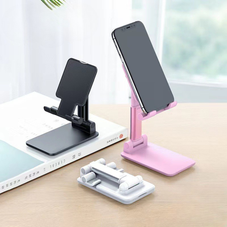 Suporte Para Celular e Tablet Dobrável Portátil  Ajustável Apoio Mesa