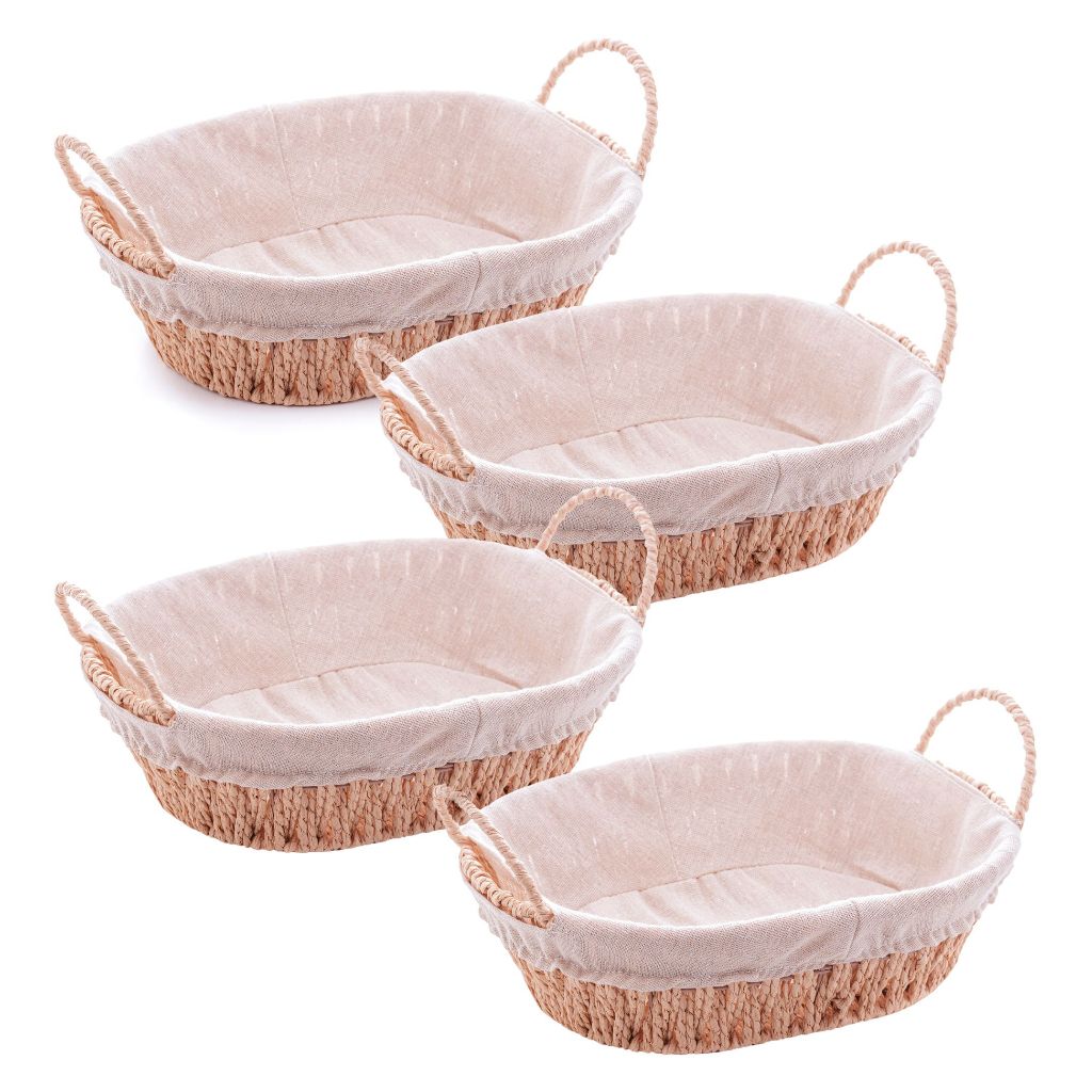 Cesta Oval com Alça em Papel com Forro em Tecido 29cm x 20cm x 12cm - Wolff em Oferta na Shopee