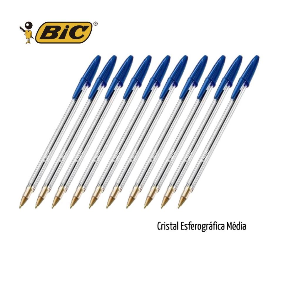 Kit 10 Unidades Caneta Esferográfica Classica Média Bic