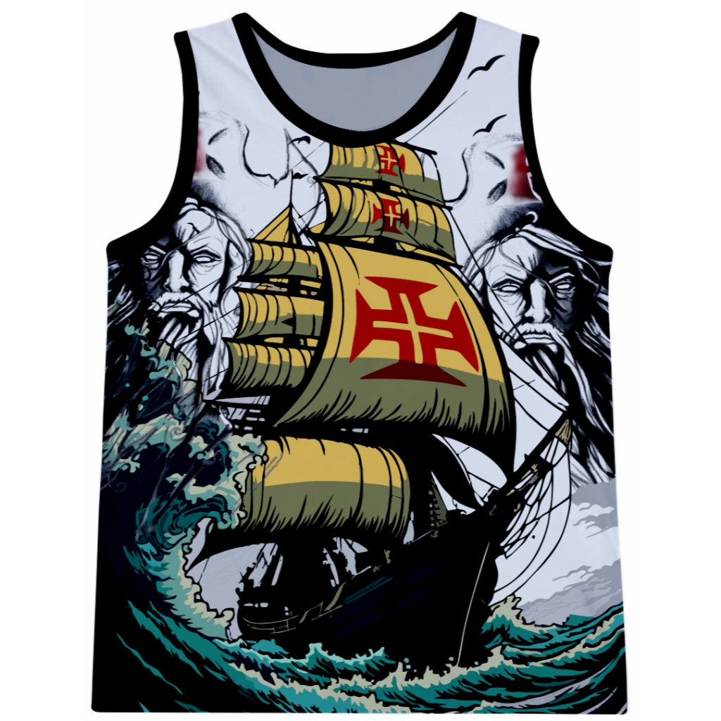 Camiseta Sem manga Abadá Poliéster - Cruz Maltino em Oferta na Shopee