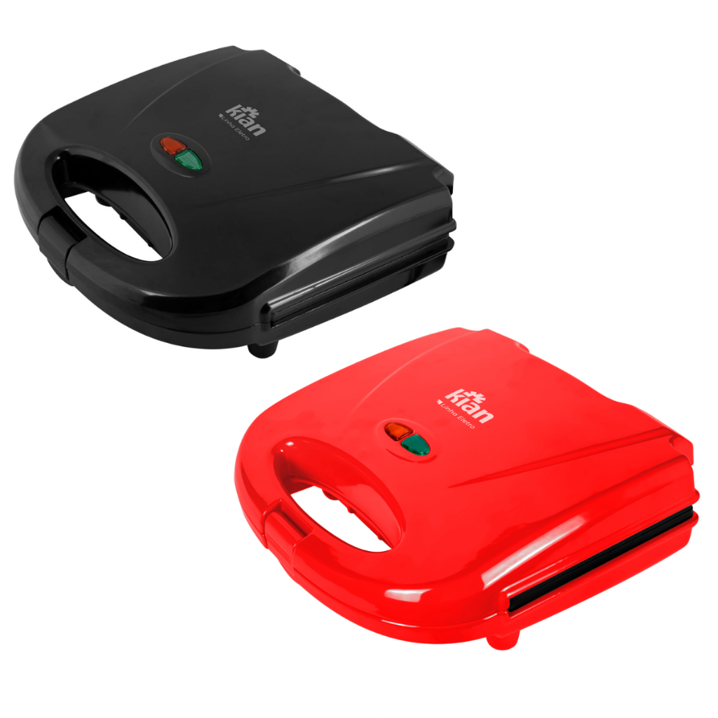 Sanduicheira Grill 2 em 1 Antiaderente Chapa Elétrica Lanche Misto Tostex Tapioca Cozinha 750W Kian