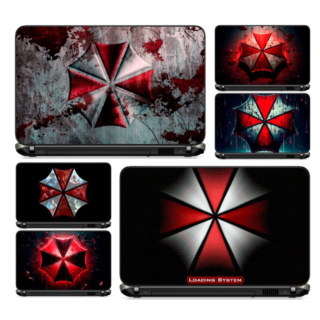 Adesivo Personalizado Skin Pelicula Notebook Macbook Tablet Filme Resident Evil [00] Zumbi Umbrella