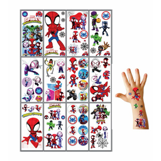 Spidey Amigos Espetaculares Tatuagem Temporária- 12 Cartelas Com 65 Tattoos Infantis- Homem Aranha Mini em Oferta na Shopee