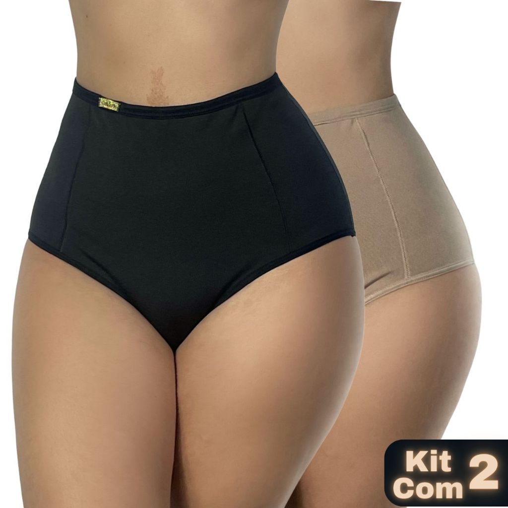 kit 2 Cintas Suplex Alta Compressão Feminina Modeladora Confortável e Discreta