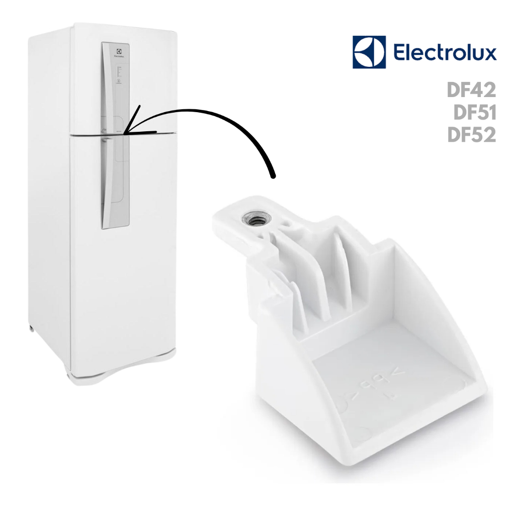 Suporte do Puxador Para Geladeira Eletrolux Df42 Df51 Df52 Df53 Df54 Lf51 67405516