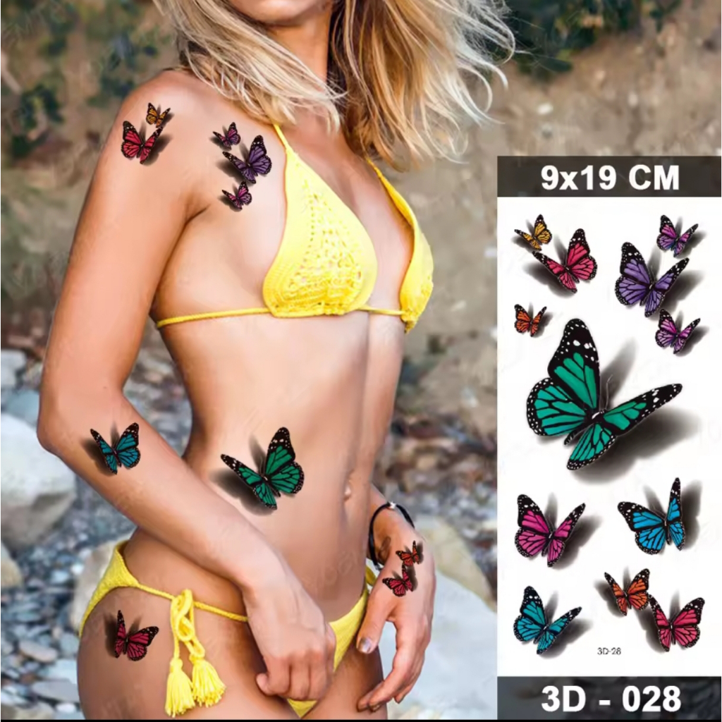 Borboleta com Flor Tattoo: Onde Comprar | BuscaProdutos