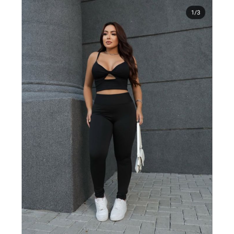 Legging Flanelada Grossa Calça Leg Peluciada Forrada Por Dentro Costura Reforçada Calça Térmica