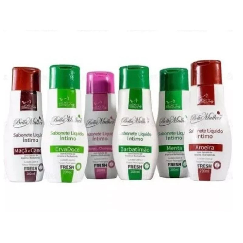 Sabonete Íntimo Feminino San Jully 200mL - Várias Fragrâncias - Barbatimão, Menta, Aroeira